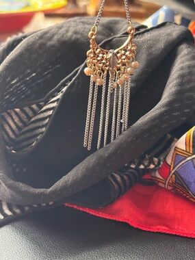 Boho Mixed Metal Chandelier Tassel Drop Earrings - 4" Statement #kinetic #wowser